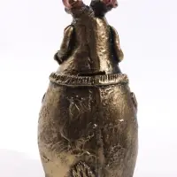 Копилка для денег &laquo;Коза-Дереза&raquo;, 12.5&times;11&times;25 см, золото