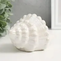 Копилка для денег керамика &laquo;Ракушка&raquo;, белый перламутр, 15&times;11&times;9.5 см