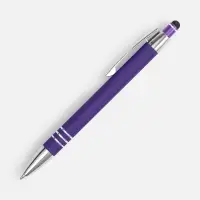 Ручка шариковая Sansen Soft Touch со стилусом, фиолетовая