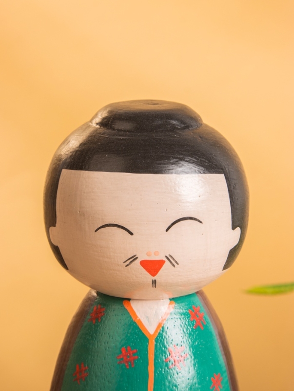 Деревянная кукла кокеши Деревянная кукла кокеши "Фудзико" 9х9х21 см