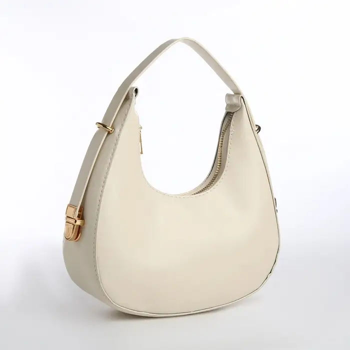 Сумка женская багет на молнии, 20.5&times;7&times;10.5 см, белая