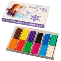 Пластилин  «Детский», 12 цветов, 180 г, Холодное сердце