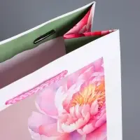 Пакет подарочный "Букет пионов" ламинированный 18 х 22,3 х 10 см