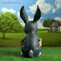 Садовая фигура "Заяц "Хочу капусту" 45х22см