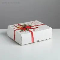 Упаковка для кондитерских изделий «Новогодний бант», 20 х 17 х 6 см