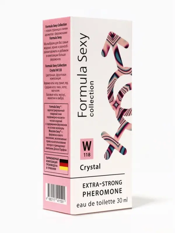 Туалетная вода женская с феромонами Formula Sexy collection Crystal W118, 30 мл