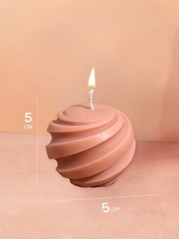 Свеча фигурная формовая &laquo;Шар&raquo;, 5&times;5&times;5 см, соевый воск, МИКС