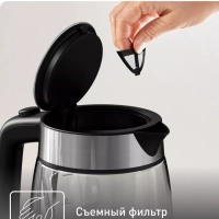 Стеклянный чайник Glass Kittle KI700830, с фильтром, 2200 Вт