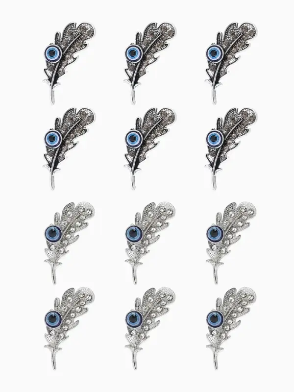 Брошь-оберег "Пёрышко",  (фас 12шт), цвет МИКС