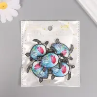 Декор для творчества дерево "Черепаха с рыбками на панцире" 4,4х4х0,3 см Декор для творчества дерево "Черепаха с рыбками на панцире" 4,4х4х0,3 см