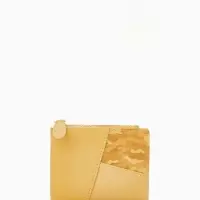 Кошелёк женский на кнопке, 11.5&times;2&times;9 см, комбинированный, жёлтый