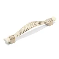 Ручка-скоба CAPPIO RSC018, м/о 128 мм, цвет белый/золото, 4 шт.