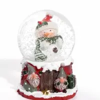 Снежный шар &laquo;Винтаж. Снеговик и гномы&raquo;, d=4.5 см, 4.5&times;4.5&times;6.5 см