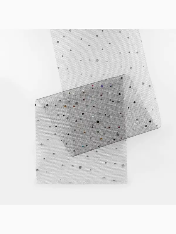 Фатин с разноцветными блёстками, 15 см, 23&plusmn;1 м, 11&plusmn;1 г/м&sup2;, чёрный №40