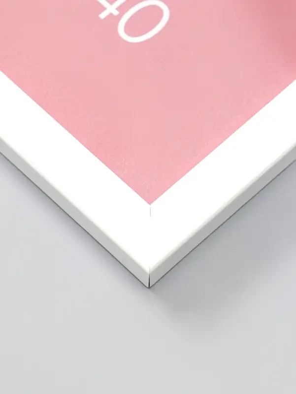 Фоторамка для фото 30х40 см "Oframe", пластик, белый, (пластик экран)