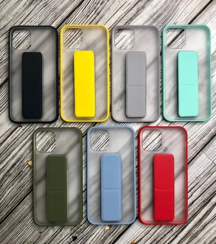 Чехол IPh 12/12 Pro с держателем 3 в 1 прозрачный Чехол IPh 12/12 Pro с держателем 3 в 1 прозрачный