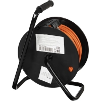 Удлинитель Topfort ПВС 3х2,5кв.мм, 50м на пласт.катушке, 4 роз. с/з, IP44