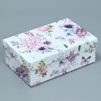 Набор коробок 10 в 1, упаковка подарочная, &laquo;Цветы&raquo;, 12&times;7&times;4 - 32.5&times;20&times;12.5 см