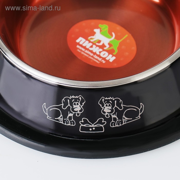 Миска с нескользящим основанием декоративная цветная, 230 мл, черная Миска с нескользящим основанием декоративная цветная, 230 мл, черная