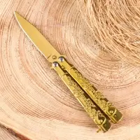 Нож-бабочка "Золотой" 17см, клинок 74мм/2мм Нож-бабочка "Золотой" 17см, клинок 74мм/2мм