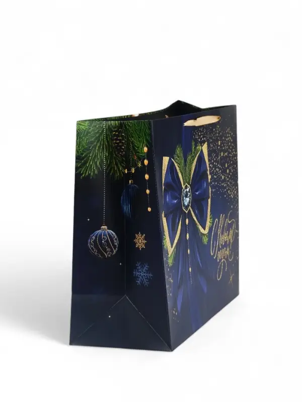 Пакет подарочный ламинированный &laquo;Синий&raquo;, XL 49 &times; 40 &times; 19 см