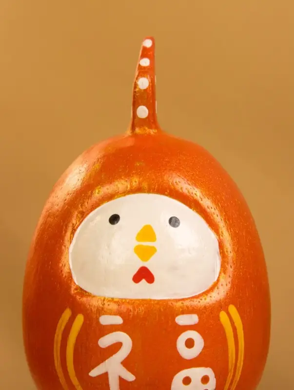 Деревянная кукла кокеши "Цыпленок" цв. красный, 6х6х9 см