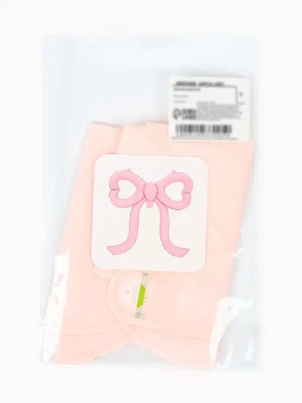 Воздушный шар фольгированный 22" "Бант" цвет розовый сатин