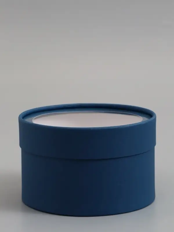 Подарочная коробка морской, завальцованная с окном, 16 х 11 см