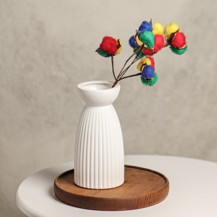 Декор сухоцвет Декор сухоцвет "Хлопок" d-5 см, 30 см, микс набор 5 шт