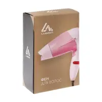 Фен складной Luazon LF-23, 800 Вт, 2 скорости, 2 температурных режима, розовый