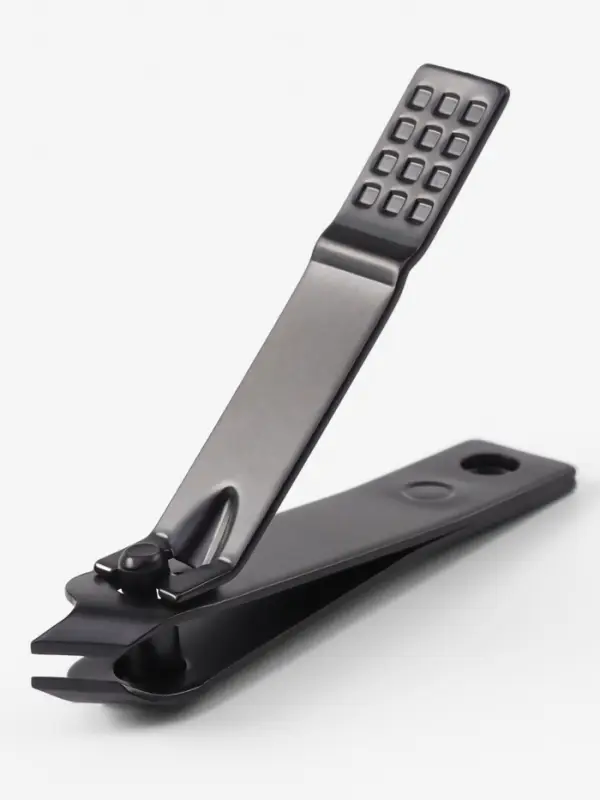 Кусачки книпсер маникюрные, скошенное лезвие, 6.2 см, чёрные