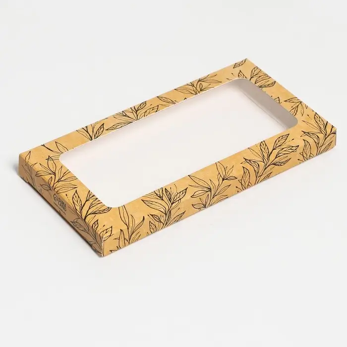 Коробка для шоколада, кондитерская упаковка, &laquo;С любовью&raquo;, с окном, 17.3 х 8.8 х 1.5 см