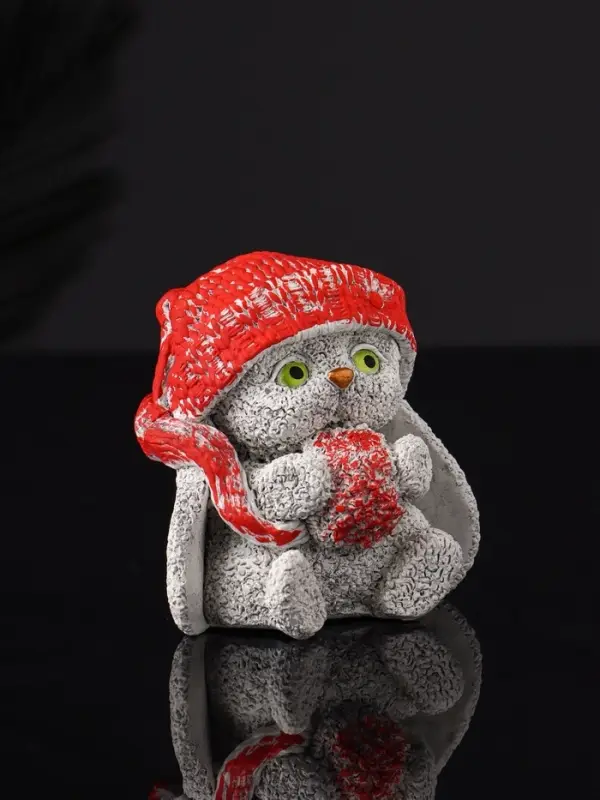 Фигура Фигура "Кролик в шапке" 7 см, серый