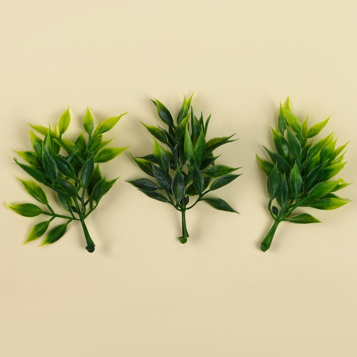 Веточка зелени, размер 1 шт. — 8 × 5 × 5 см, набор 3 шт. Веточка зелени, размер 1 шт. — 8 × 5 × 5 см, набор 3 шт.