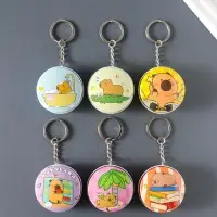 Шкатулка-брелок круглая "Капибара" МИКС 4,5х4,5х2 см