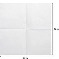 Салфетки бумажные Pero Гламур 2сл цел 24х24 см., 85 листов/уп