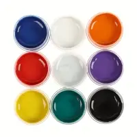 Краска по ткани акриловые, набор 9 цветов * 15 мл, с блёстками + классические