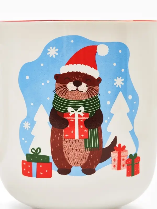 Кружка керамическая новогодняя «Подарок», 470 мл