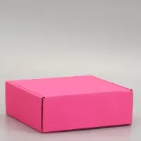 Коробка самосборная, розовая, 26 х 24 х 10 см