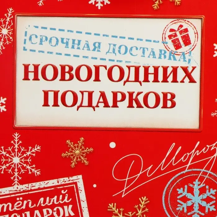 Коробка складная «Новогодняя почта», 9 х 19 х 6 см Коробка складная «Новогодняя почта», 9 х 19 х 6 см