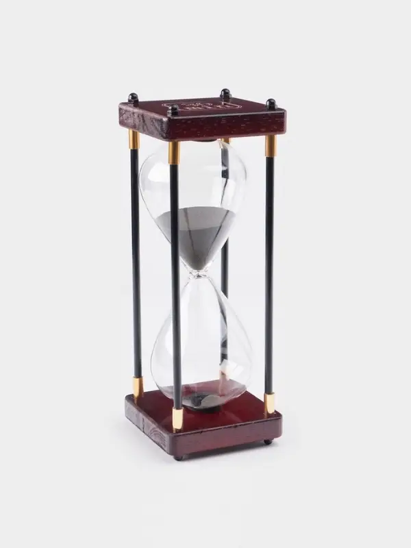 Часы песочные &laquo;Бесконечность&raquo;, на 30 минут, 25&times;9.5 см, чёрный песок