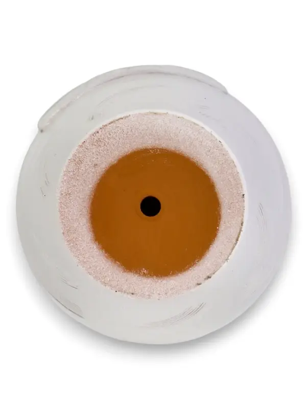 Горшок цветочный с поддоном 1,4 л, d15/h13 см белый керамика, "Голландия" (М)