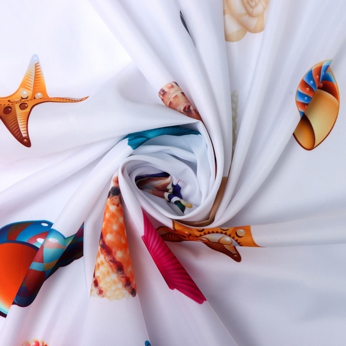 Штора для ванны Доляна «Ракушка», 180×180 см Штора для ванны Доляна «Ракушка», 180×180 см