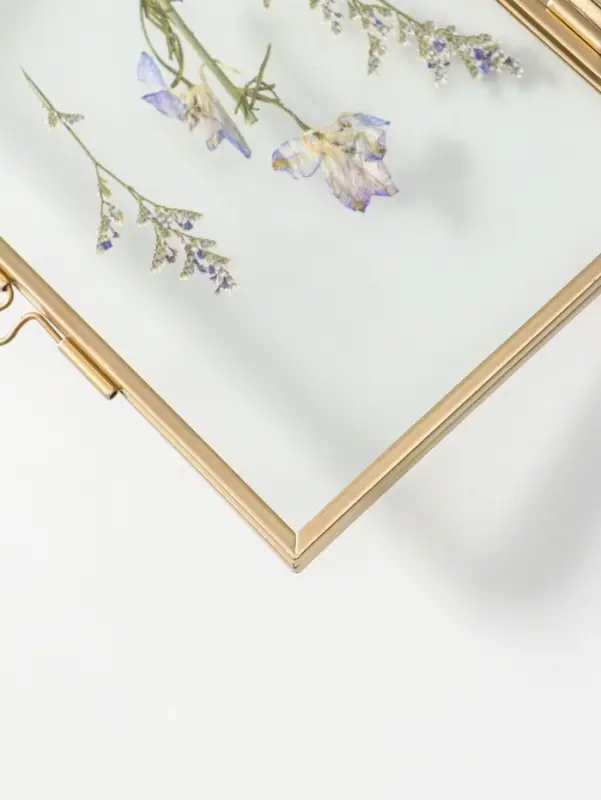 Фоторамка металл 9х13 см "Сухоцветы" 1,6х11х16 см