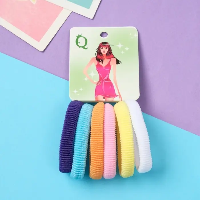 Резинка для волос Резинка для волос "Анна" (набор 6 шт) тайна, 4 см