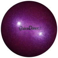 Мяч для художественной гимнастики с блеском Grace Dance, d=18,5 см, 400 г, цвет сиреневый