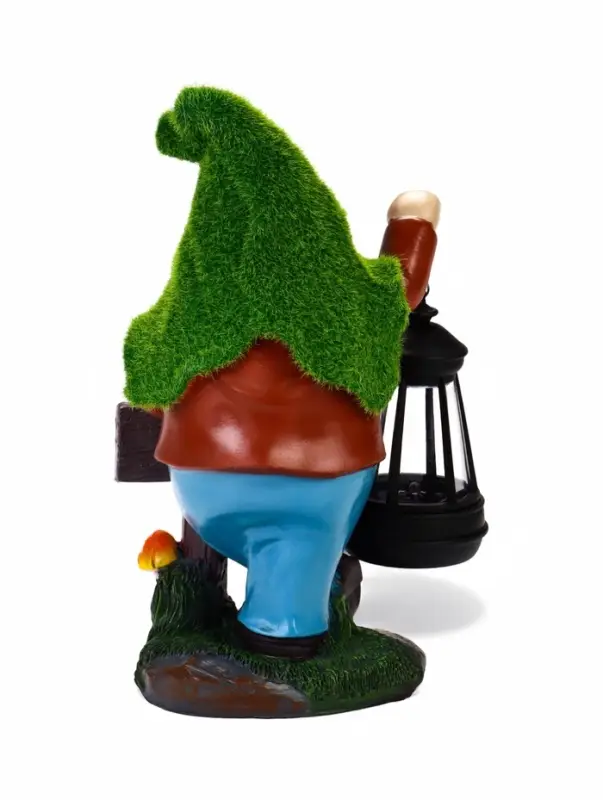 Садовая фигура - фонарь &laquo;Гном Welcome&raquo; 9&times;15&times;25 см, Greengo