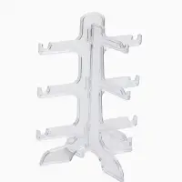 Подставка под очки 3 места, оргстекло, 16&times;14.5&times;20 см, прозрачная