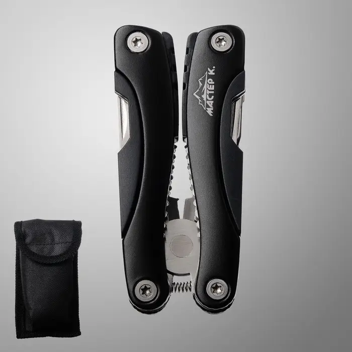 Мультитул 9в1 в чехле, рукоять черная, 9&times;3.5&times;2.5 см