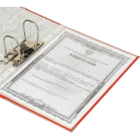 Папка-регистратор 75 мм Attache А4, красная, РР/бумага, мет. уголок